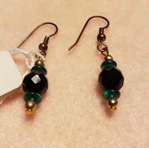Glass, Acrylic & Gold Earrings